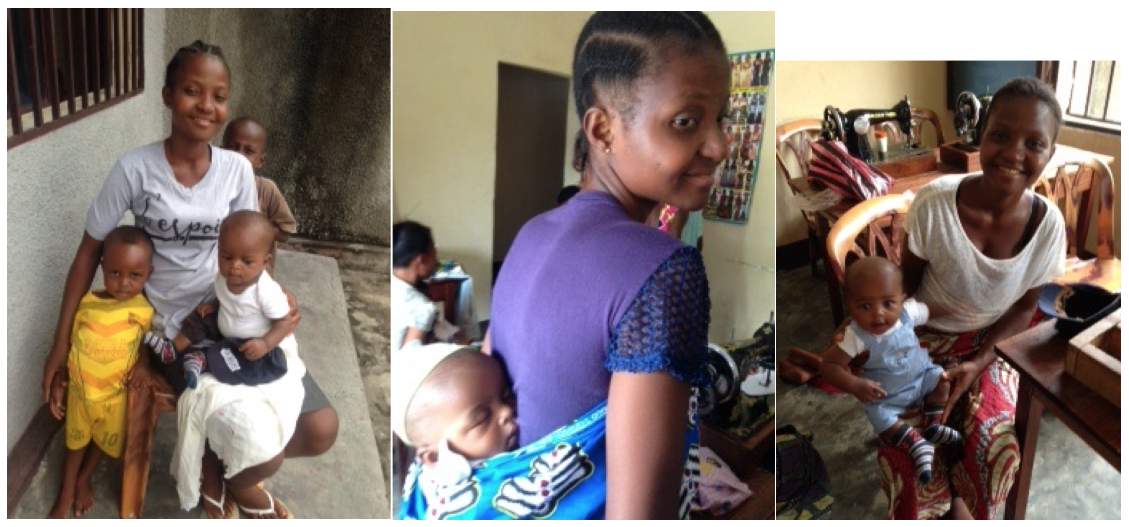 Sarah’s children often attend Sewing Training with her. She now has HOPE for the future.