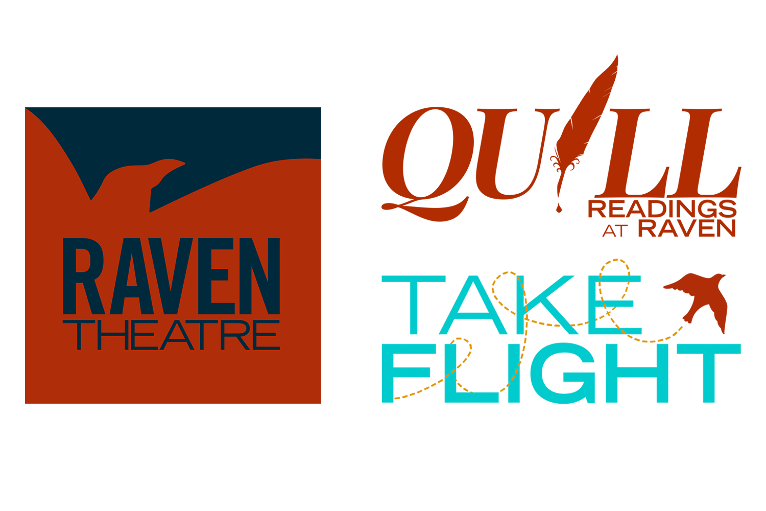 The negative space logo is a uniquely "theatrical" icon.