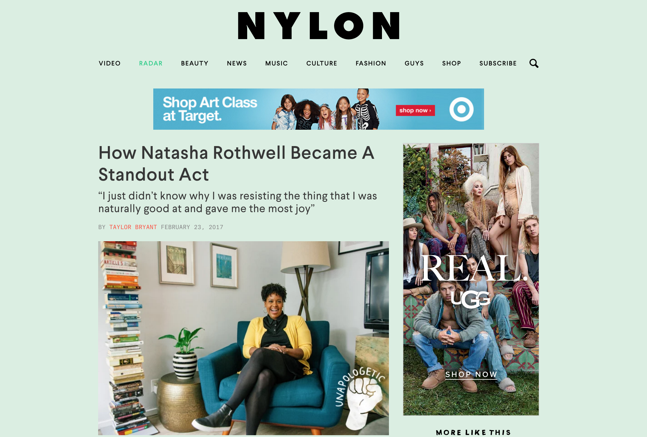 Nylon Magazine: "How Natasha Rothwell Became A Standout Act" - February 2017