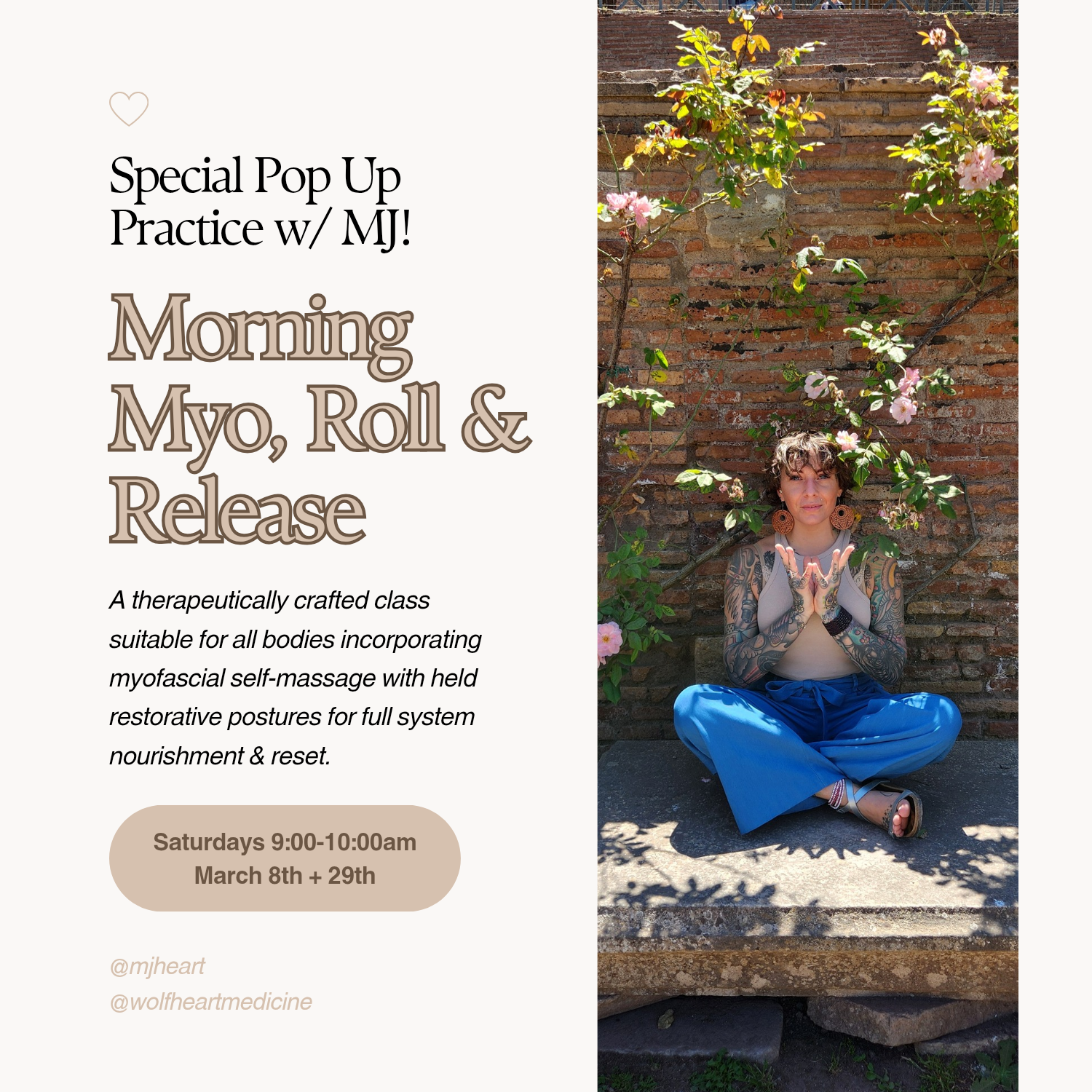 Special Pop Up Class w/ MJ