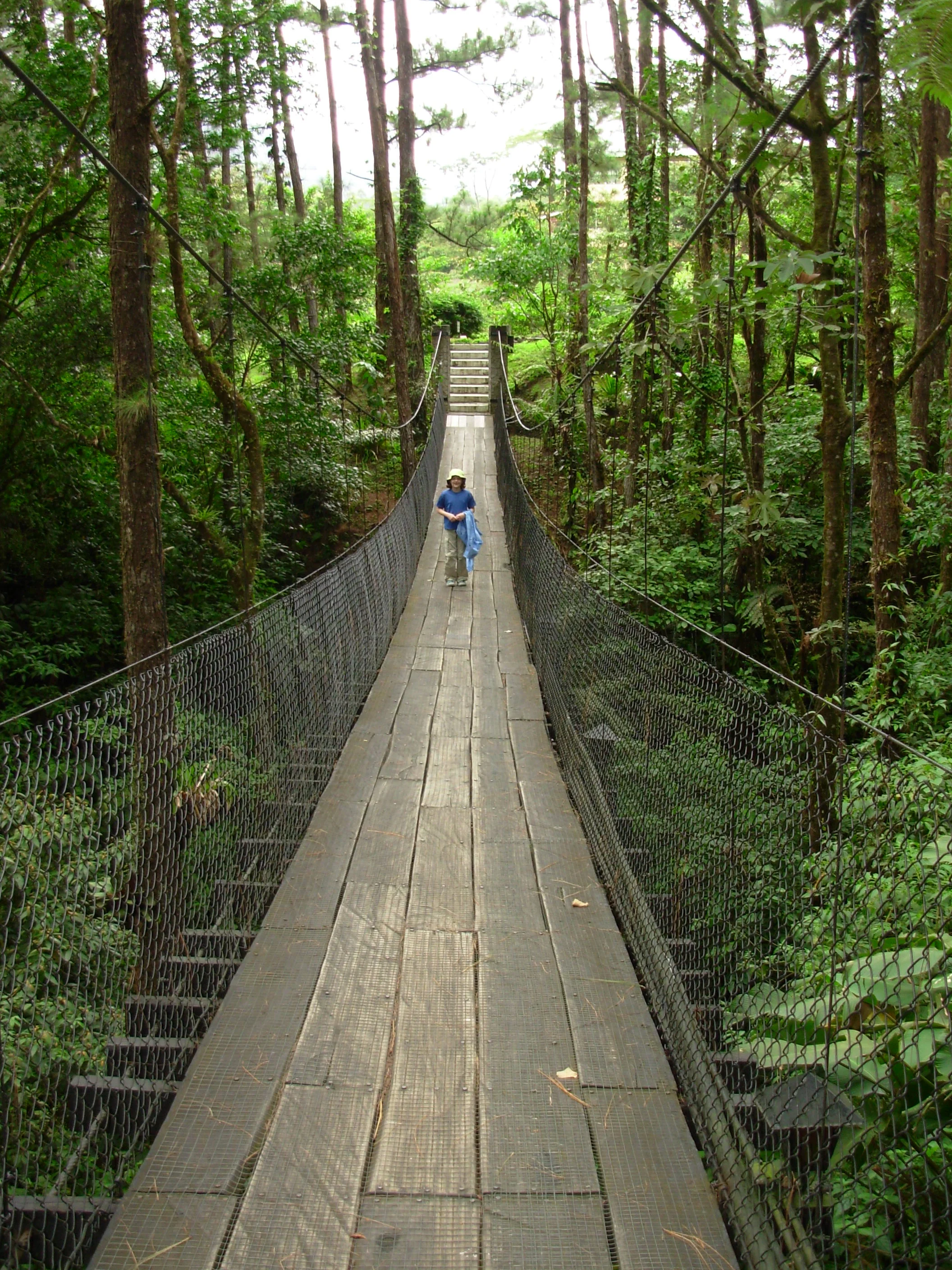 hanging bridge at Arenal Observatory Lodge