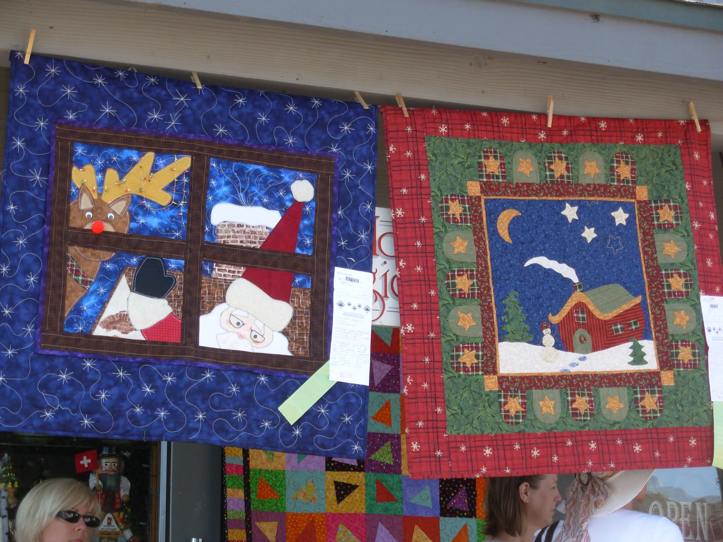 My quilt, "Silent Night", is on the right
