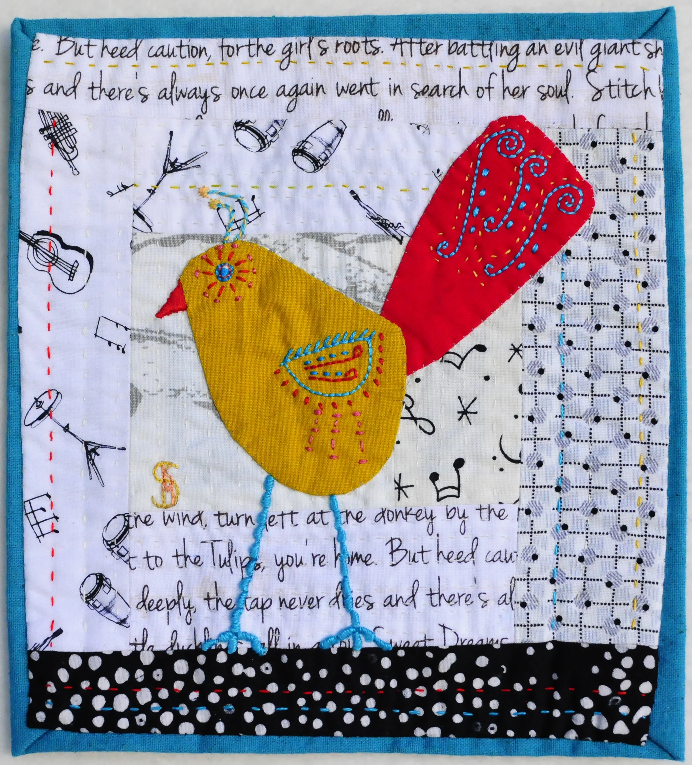 Bright-Eyed Bird, 7.5" x 8", $60