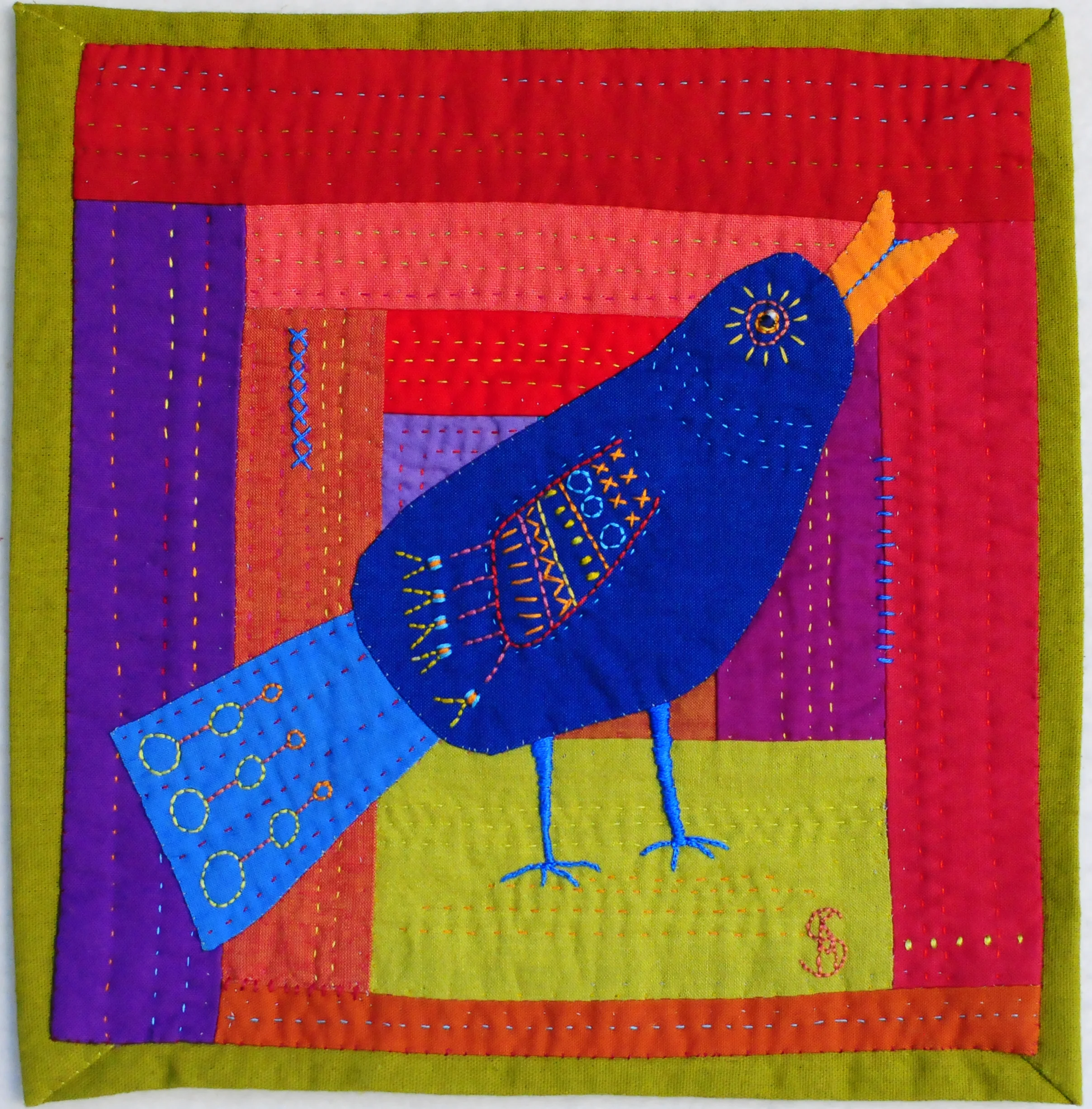 Singing Bird, 9.5" x 10". $75