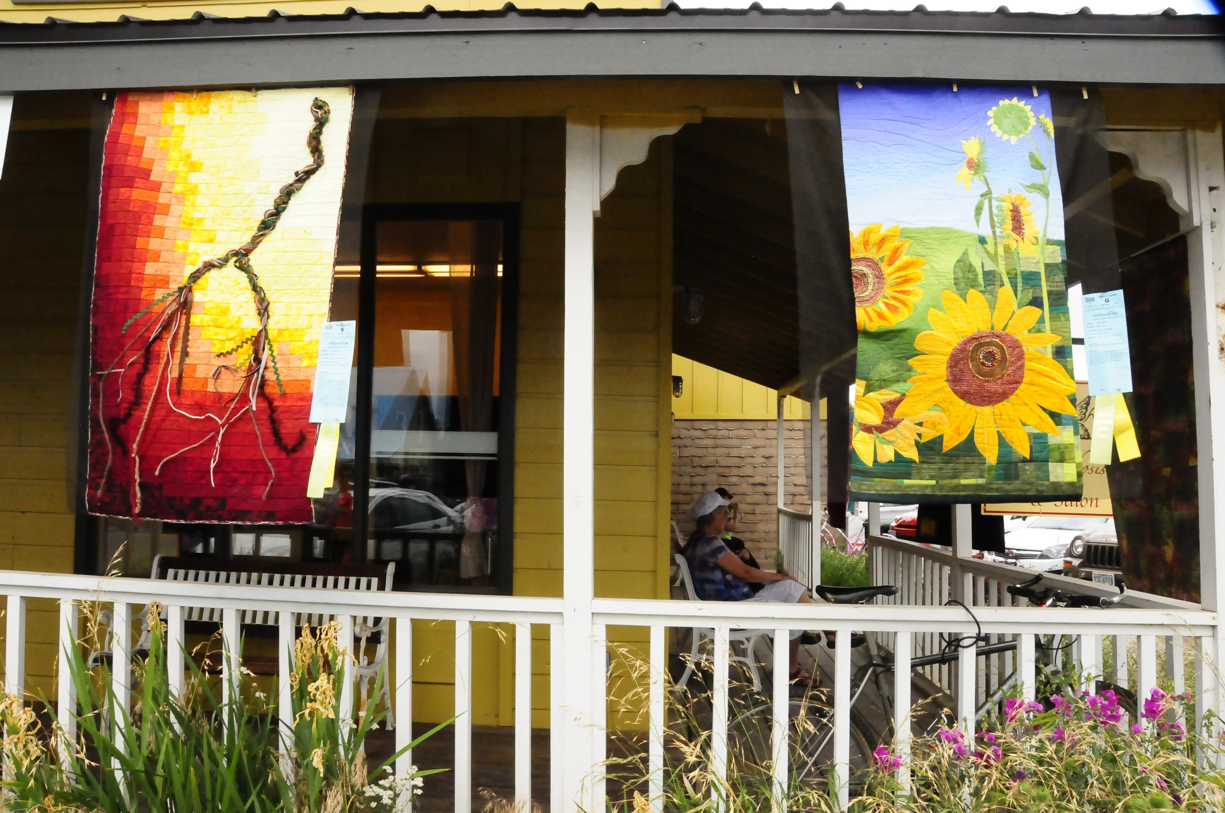 Light at the End of the Tunnel by Lani Sanders and Sunflowers by Betty Gientke