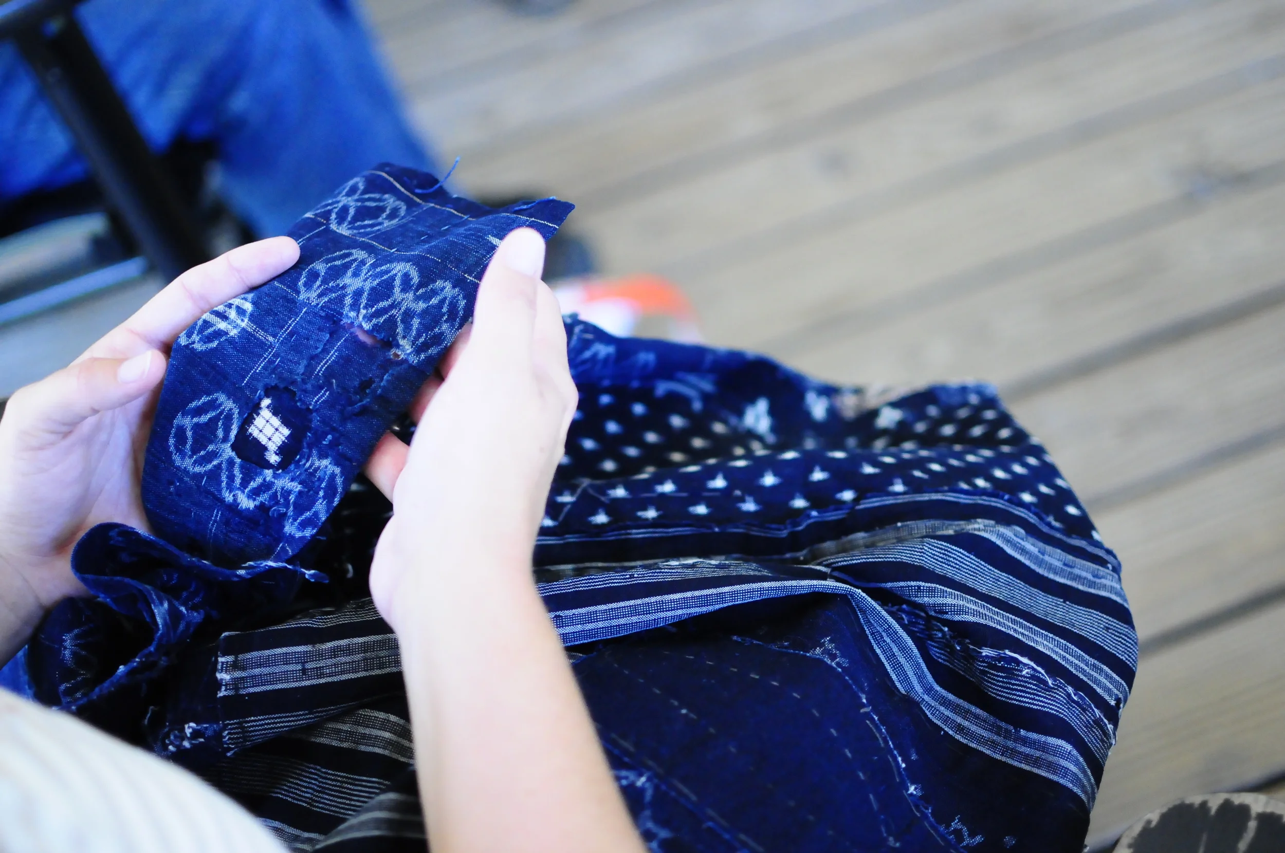 Detail of Japanese boro piece.