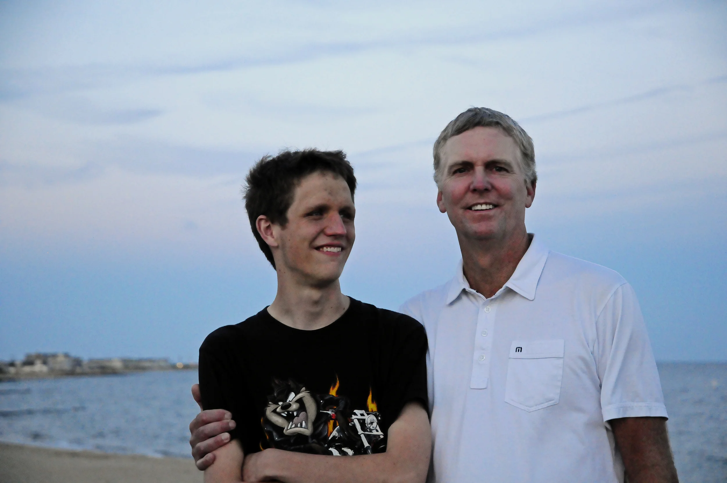 Sunset walk on the beach.