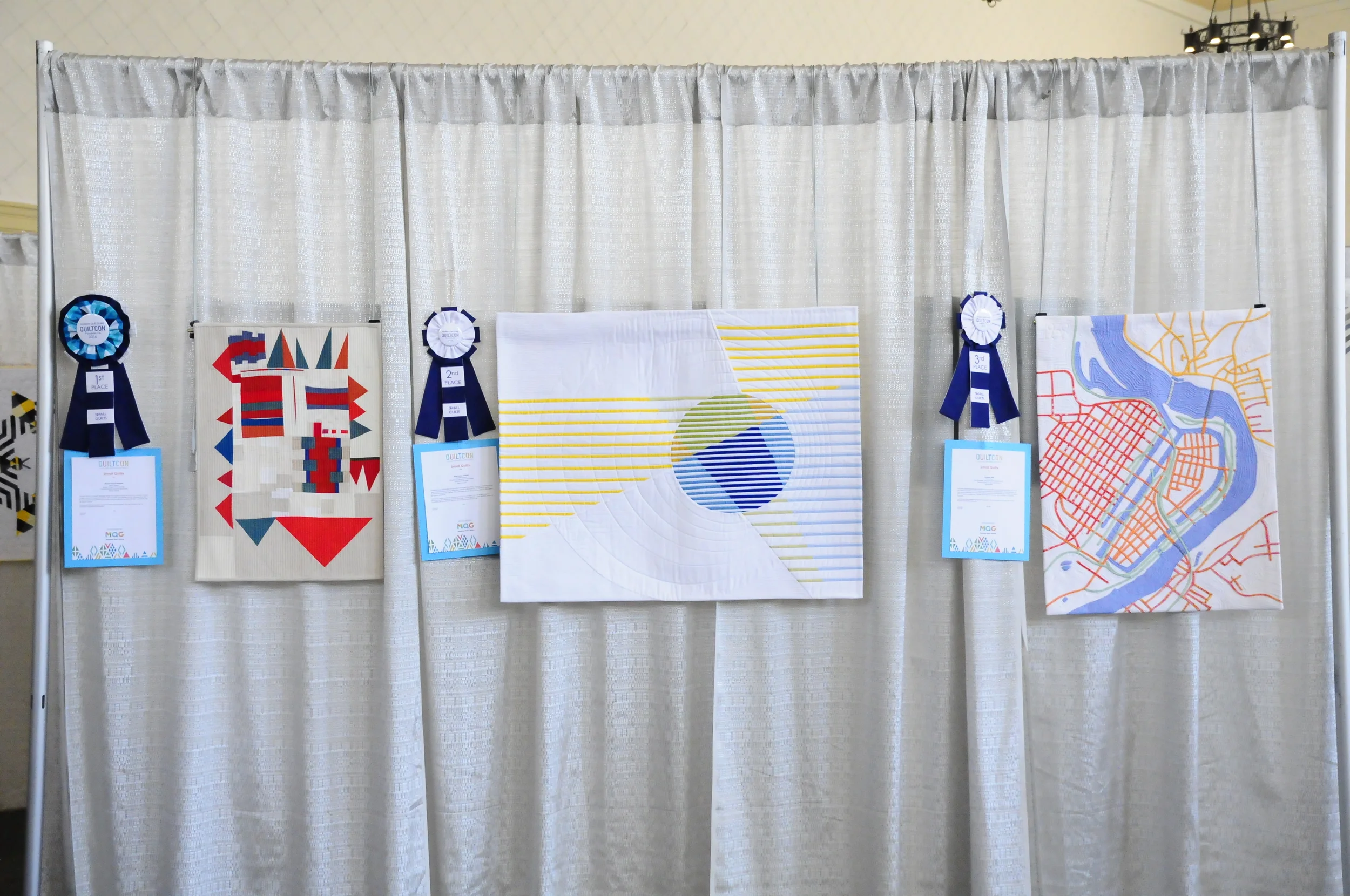 First, Second and Third Place for Small Quilts
