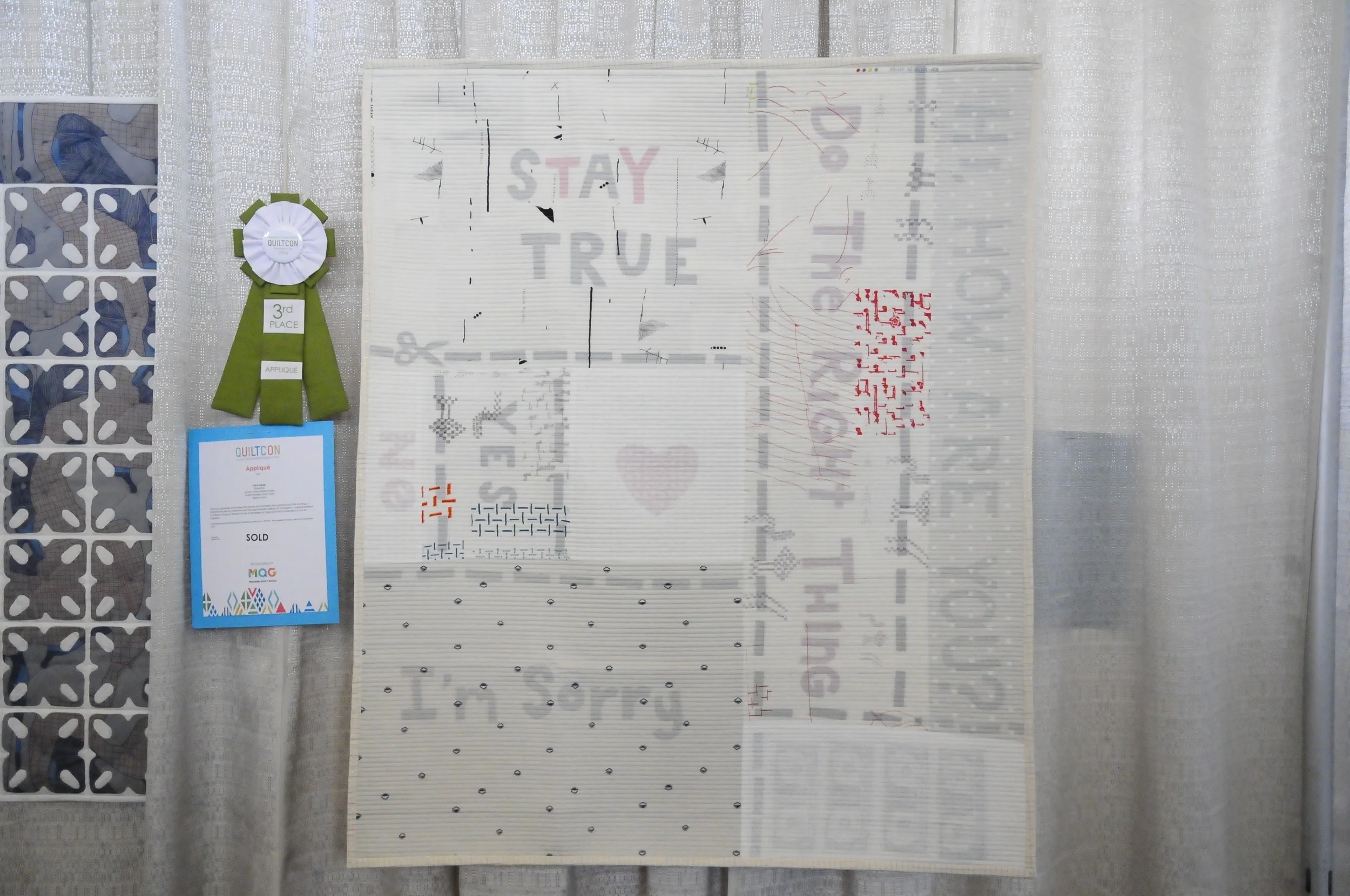Cut & Keep by Gina Pina, 3rd Place Applique
