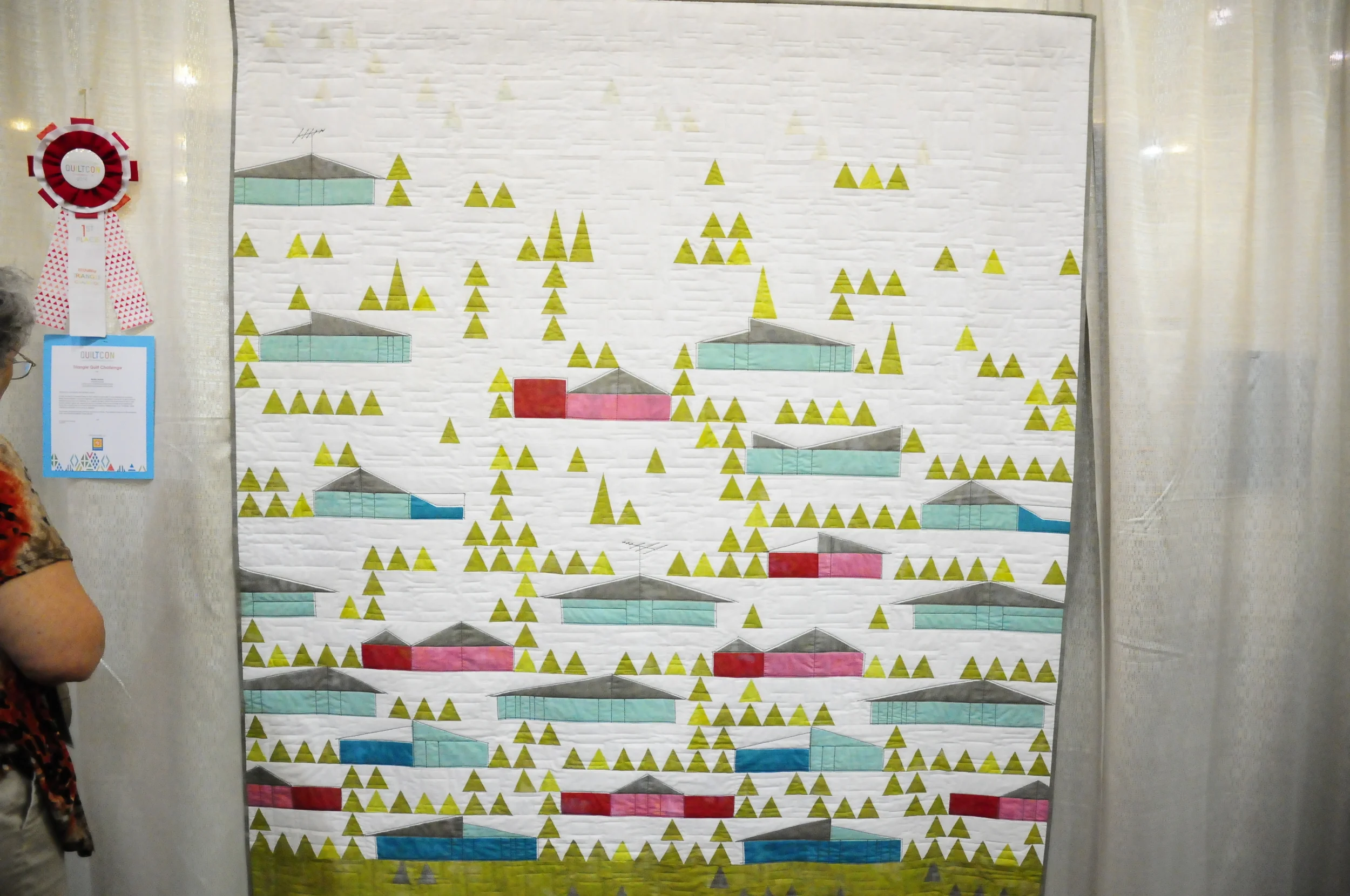 Eichler Homes by Mickey Beebe, 1st Place Triangle Quilt Challenge