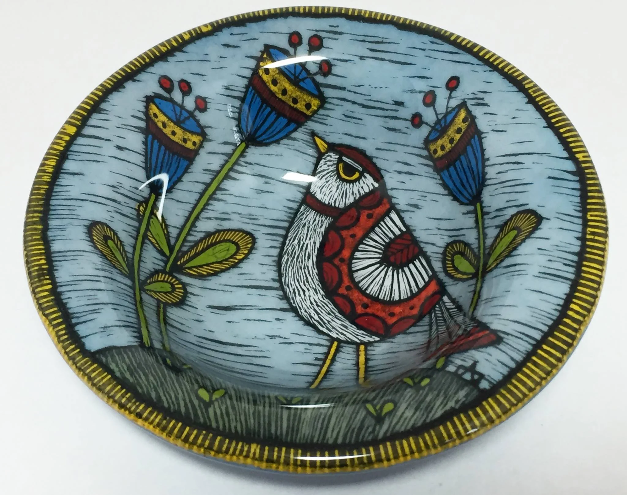 Bird with Flowers