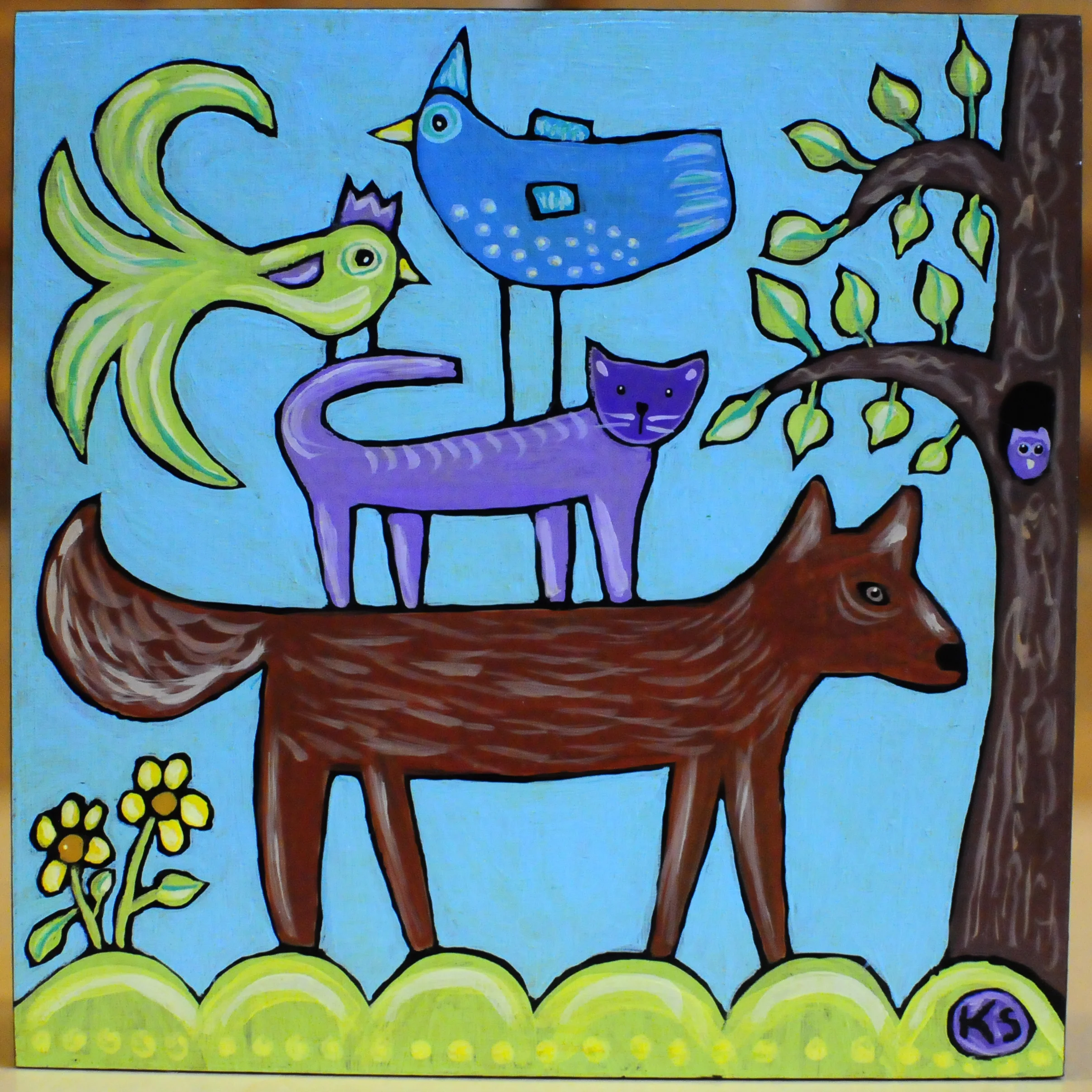 Purple Cat and Friends