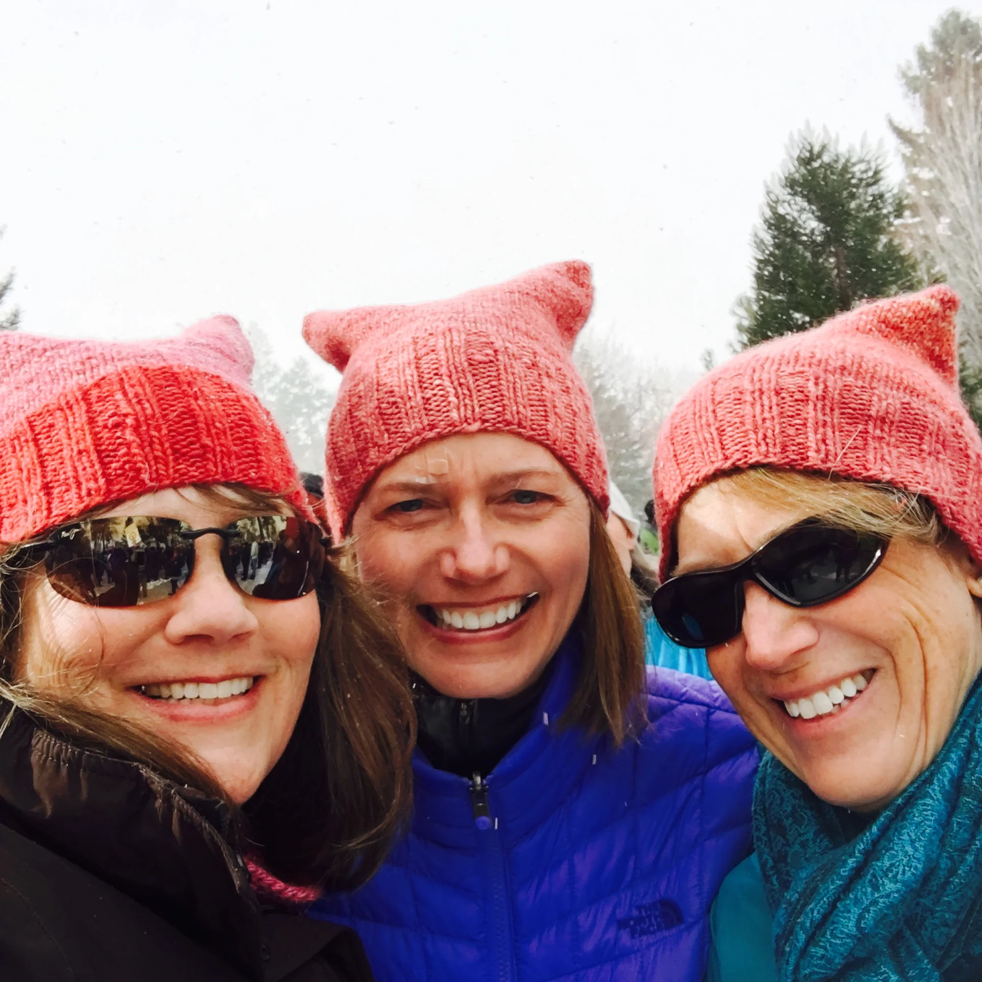 Marching with friends.