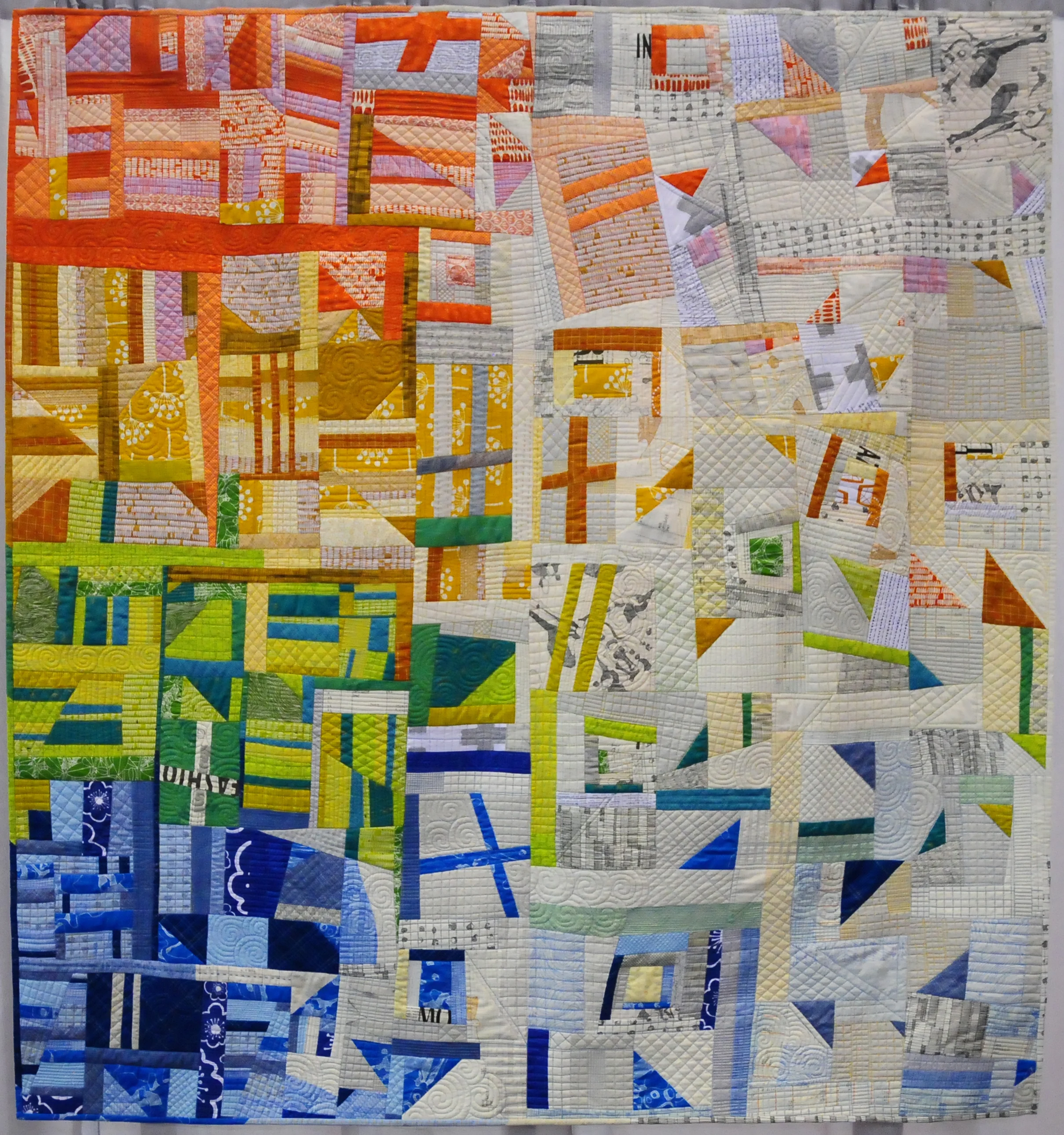Scattered by Jess Frost ( @ElvenGardenQuilts ), Third Place Improvisation