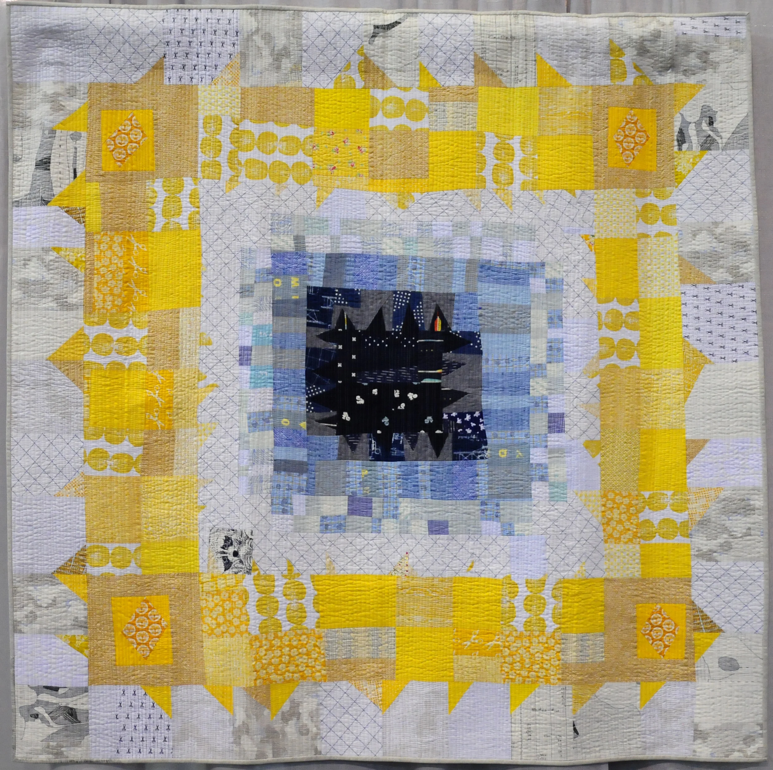Quilt One Half by Sarah Lowry ( @stitchingandbacon ), detail below