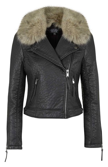 Faux Leather Moto Jacket