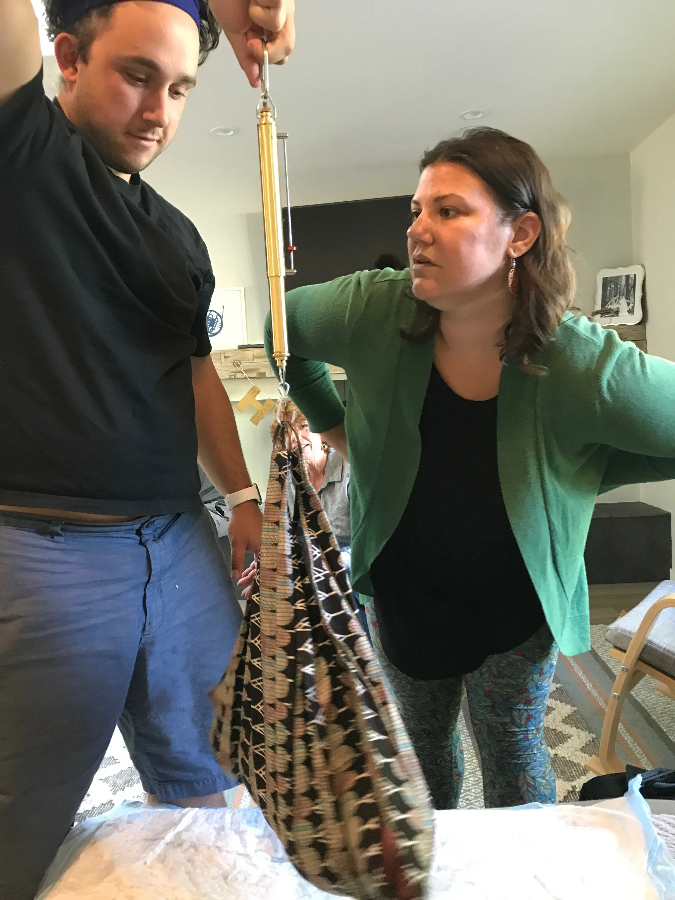  Baby weight check! &nbsp;Breastfed babies can lose up to 10% of their body weight, and still be in the range of normal. &nbsp;But daily visits in the first few days of postpartum ensure that that weight loss doesn't exceed 10%. 