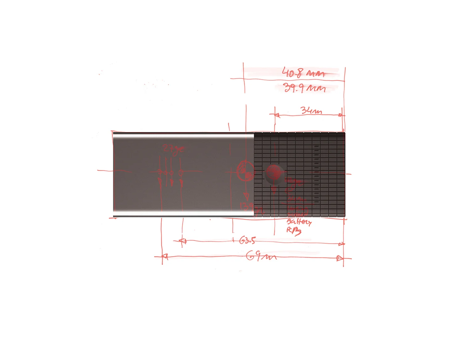 Each component was weighted and positioned precisely to place the center of gravity directly under the shutter button - a seemingly small detail that rests Lytro effortlessly and securely in your hand 