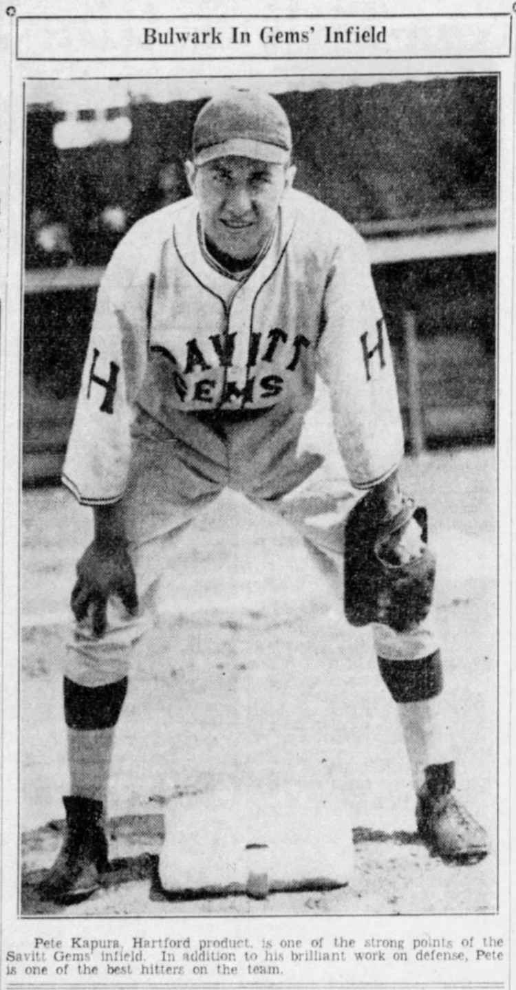 Pete Kapura, Savitt Gems, 1936.