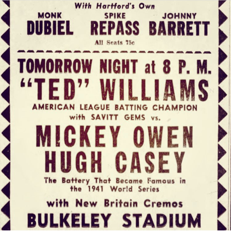 Ted Williams Savitt Gems Bulkeley Stadium.jpeg