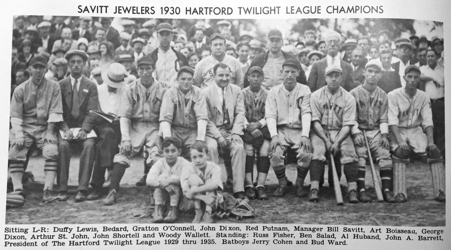 Savitt Gems, Champions of the Hartford Twilight League at Colt Park, 1930.