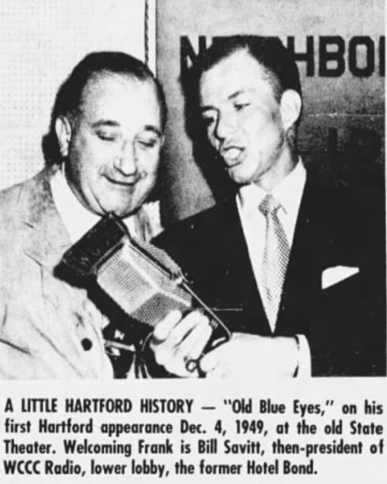 WCCC Hartford, Savitt with Sinatra, 1949.