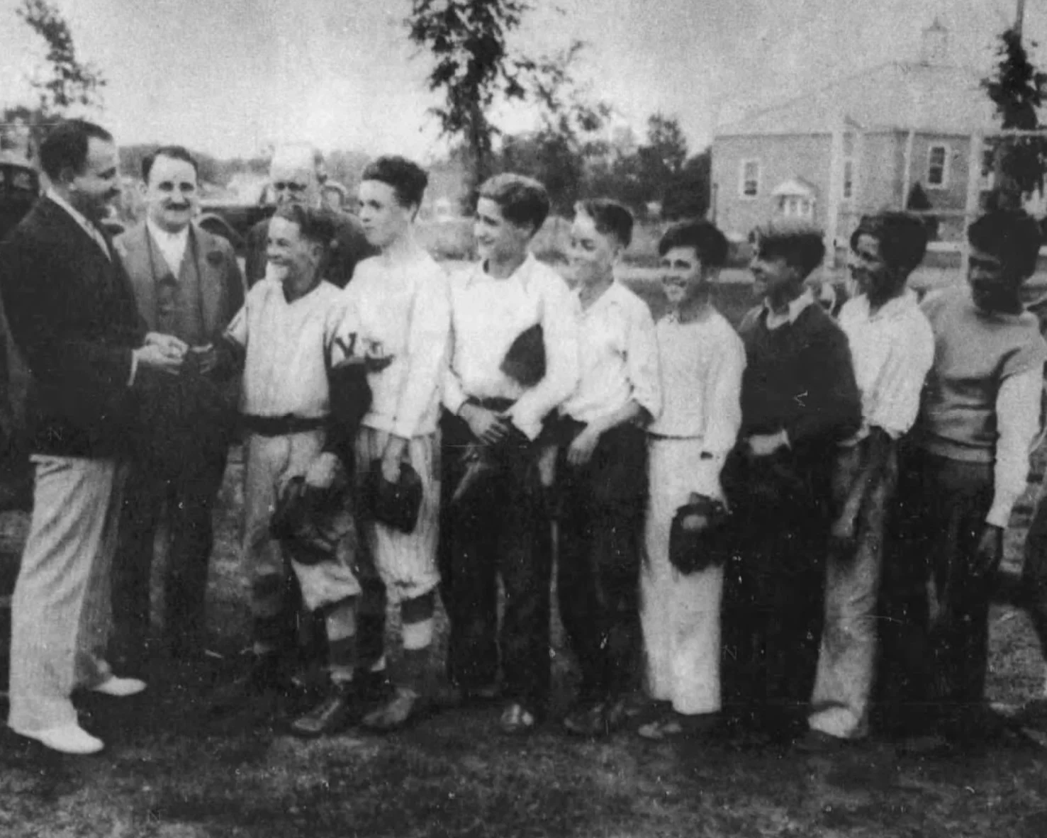 Bill Savitt awards Camp Courant All-Stars, 1934.