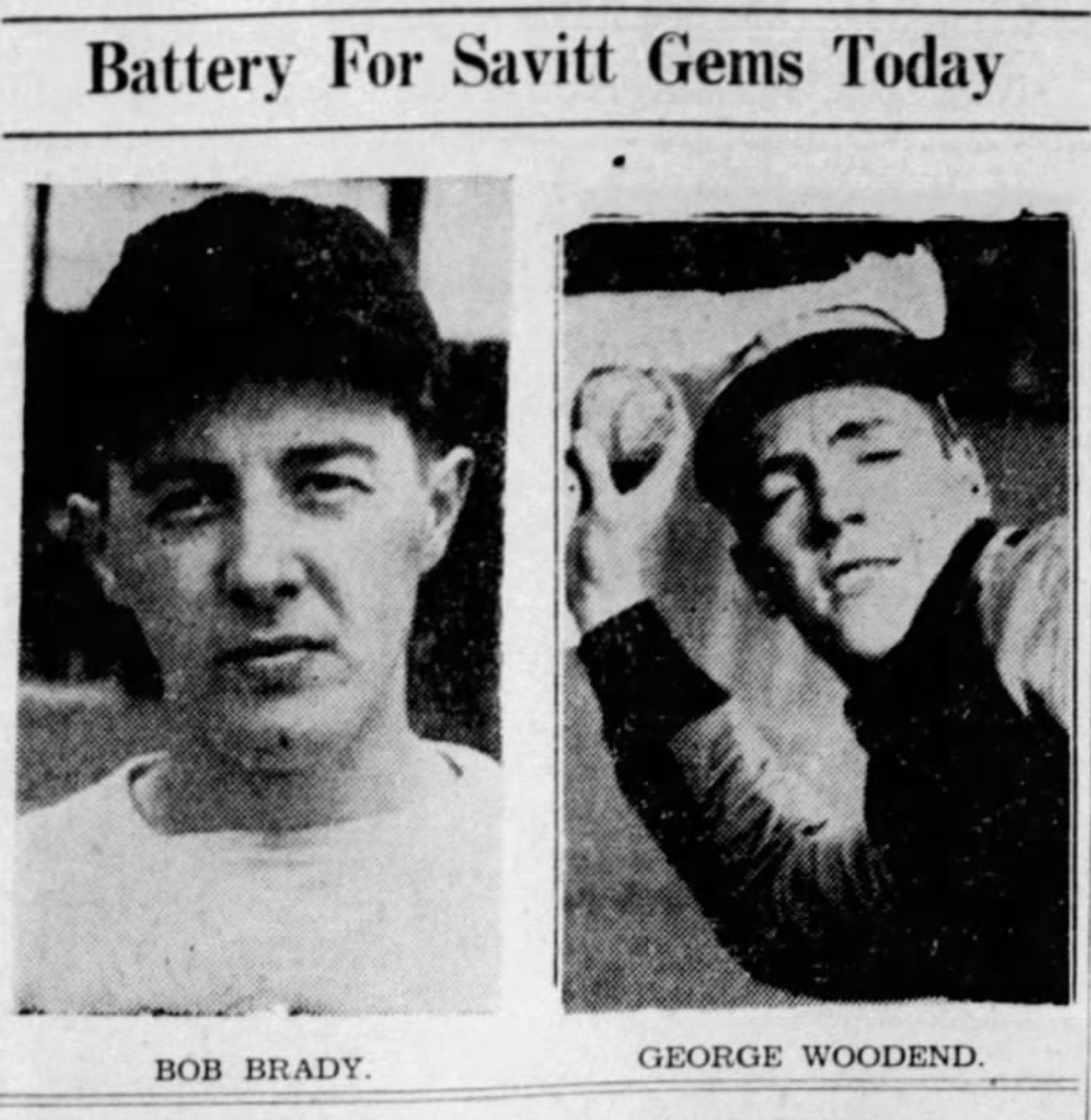 Bob Brady and George Woodend, Savitt Gems, 1942.