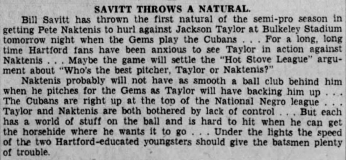 Hartford Courant excerpt, 1935.