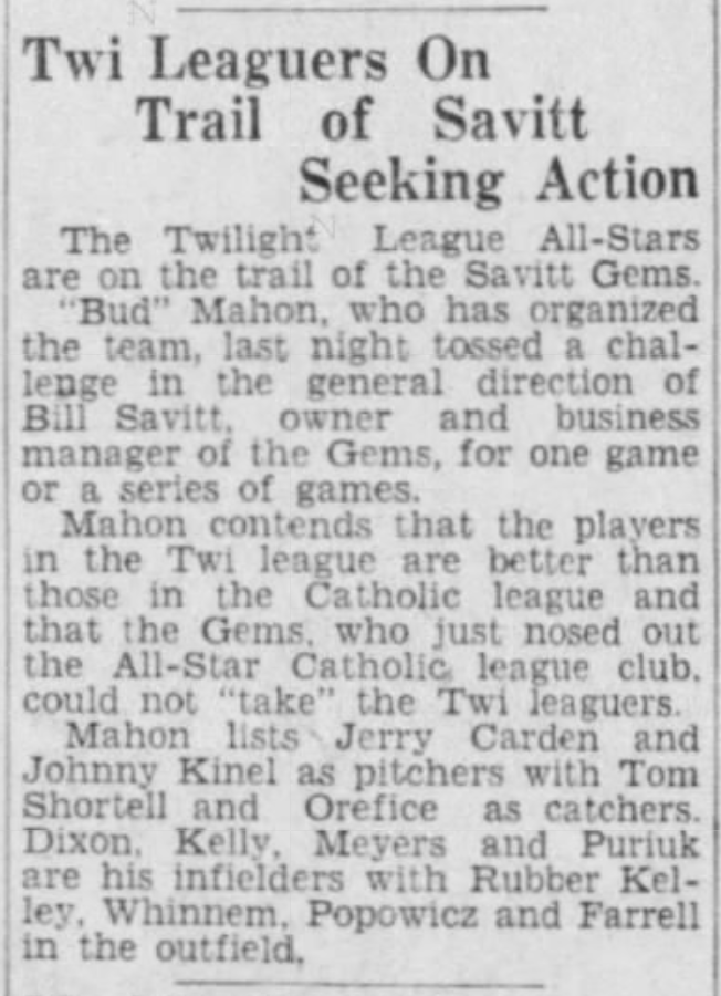 Hartford Courant excerpt, 1934.