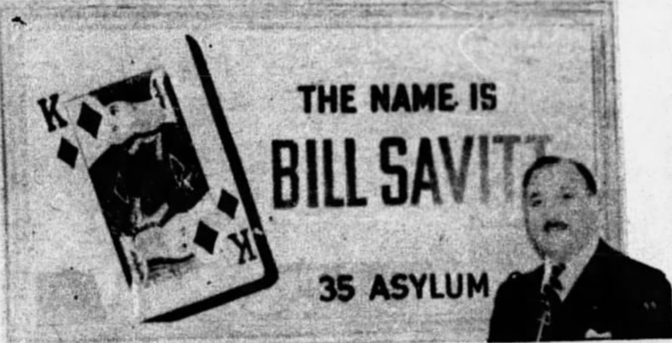 Bill Savitt, King of Diamonds 1940.