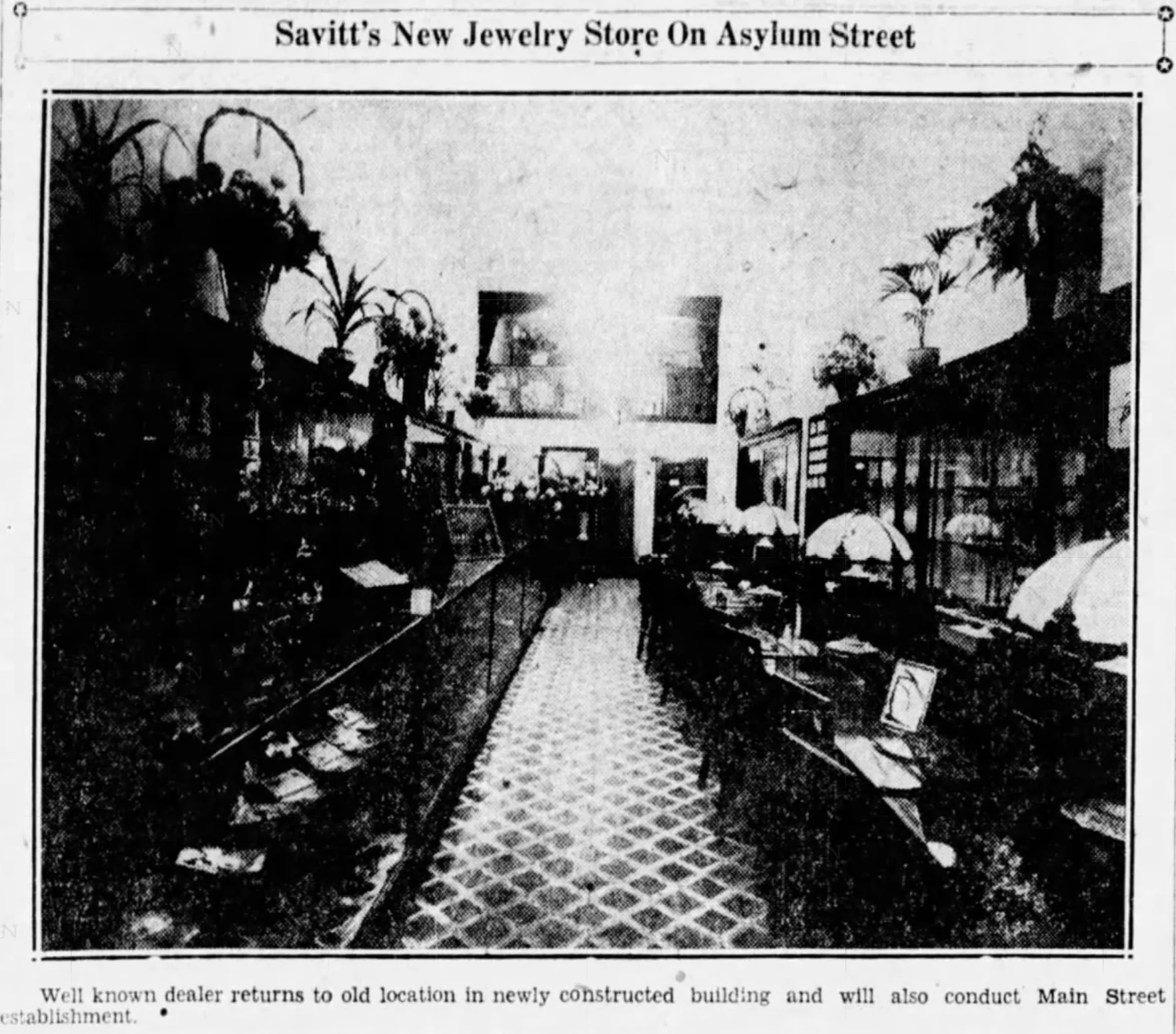 Savitt Jewelers, 1928.
