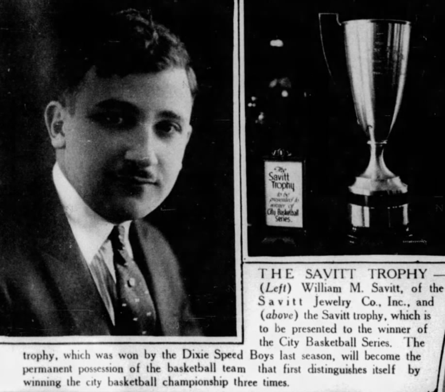 Bill Savitt, 1925.