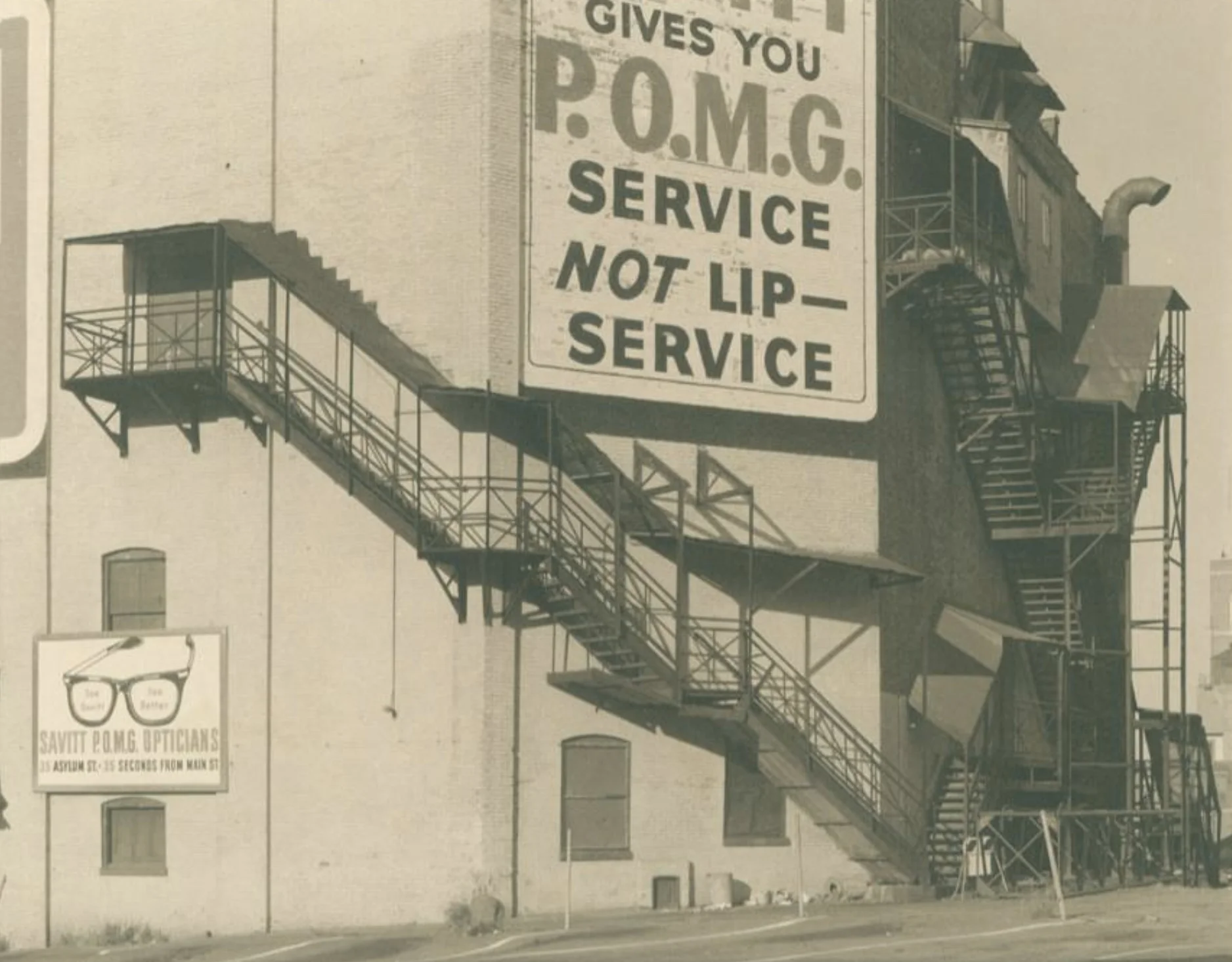 Back of Savitt Jewelers, 1974.