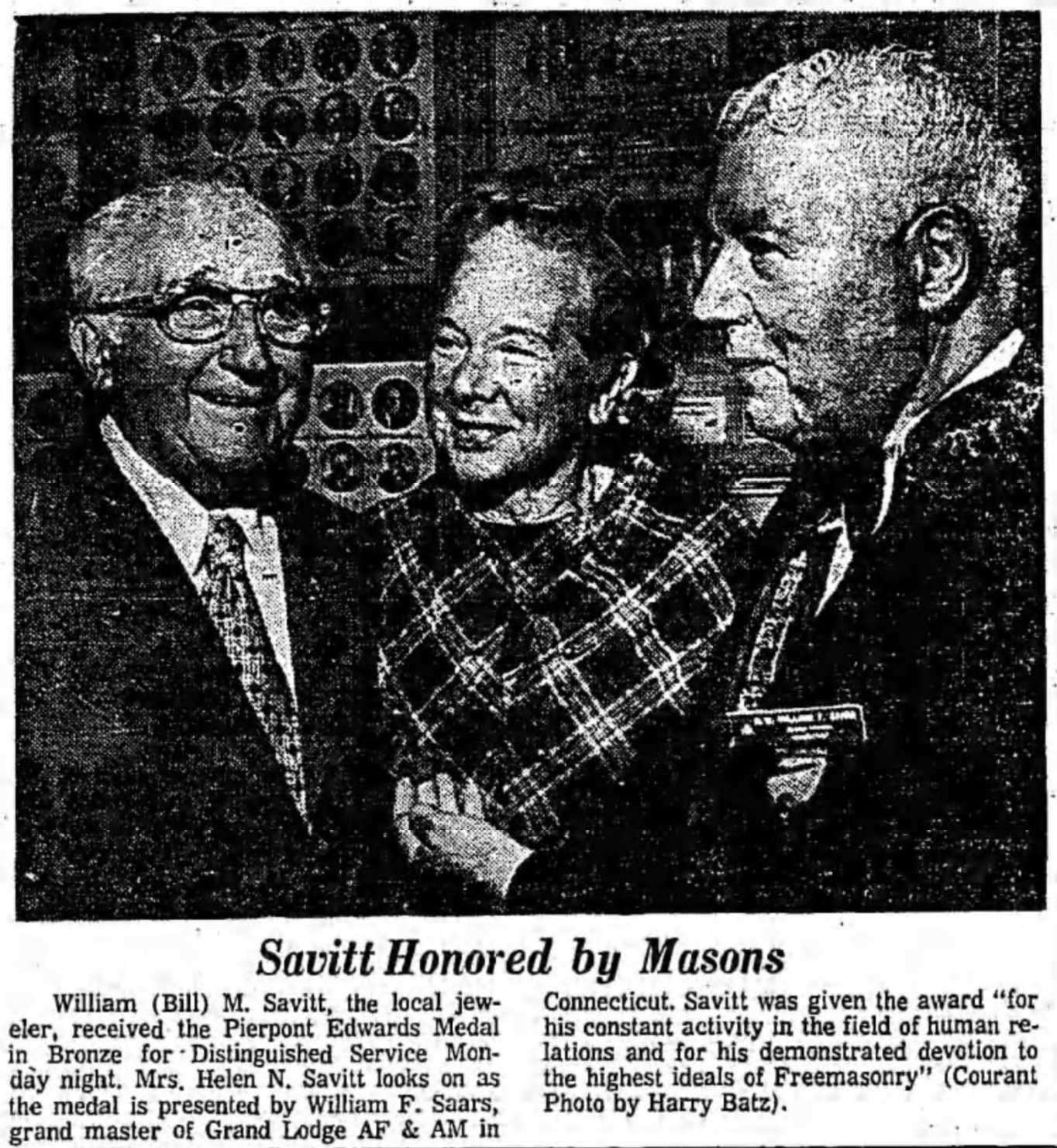Bill Savitt (left), 1973.
