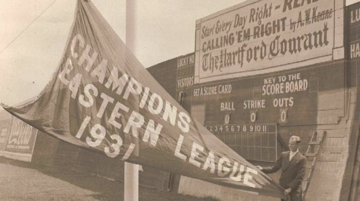 Hartford Senators disband a season after wining the Eastern League pennant, Bulkeley Stadium, 1932.