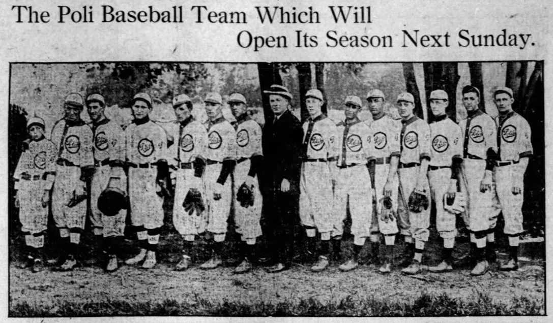 1913 Hartford Poli’s Baseball Club