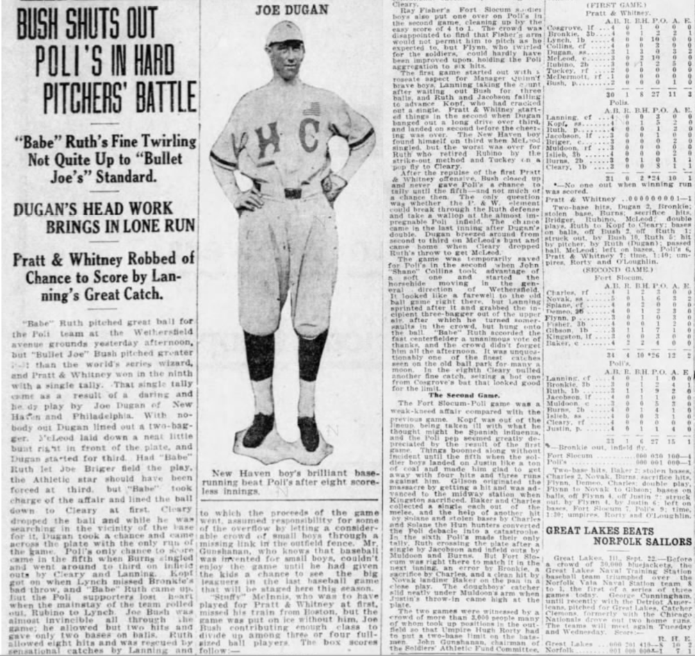 Hartford Courant excerpt, 1918.