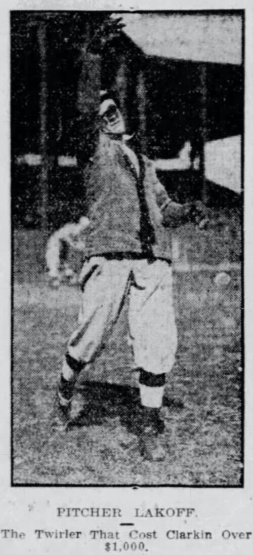 Nick Lakoff, Pitcher, Hartford Senators, 1911.