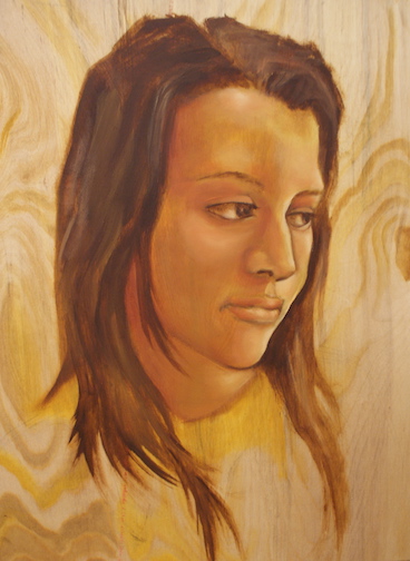 Portrait, 2009, Oil on wood, 20 x 16 inches