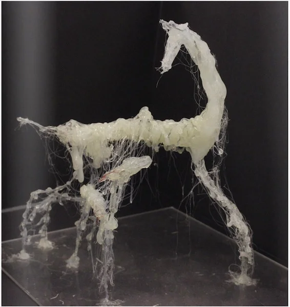 Llamas, 2014, Wire and hot glue, Approx. 12 x 14 x 6 inches
