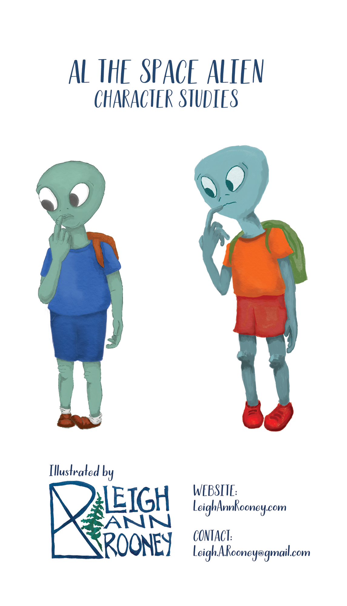 Al the Space Alien Character Studies (iPad digital painting)