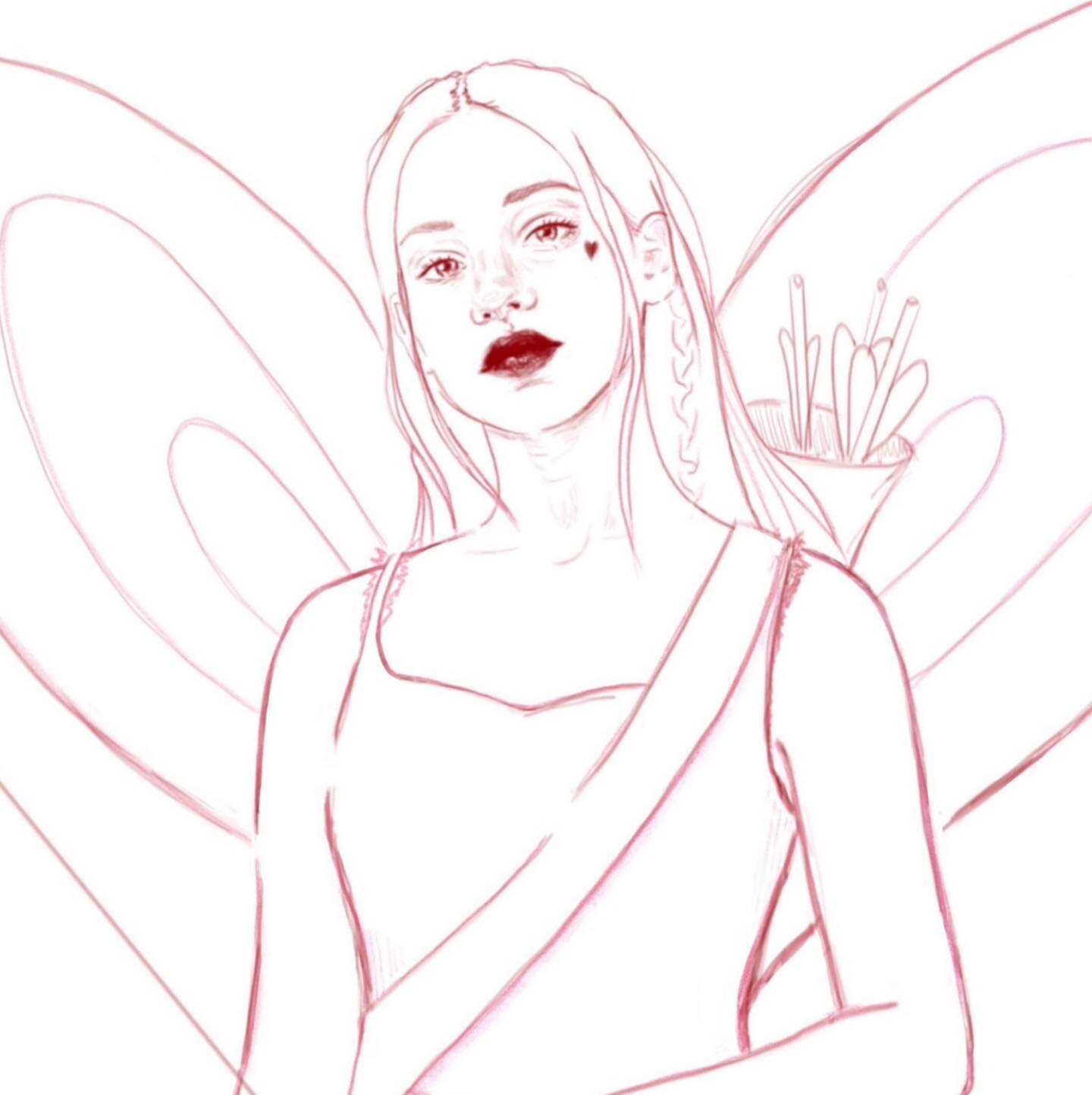 💘 Cupid fairy gal 💘
Valentine&rsquo;s day sketch ❤️
{I&rsquo;m thinking of making her into a paper doll🧚&zwj;♀️}
I hope you had the very best, most love-filled day!