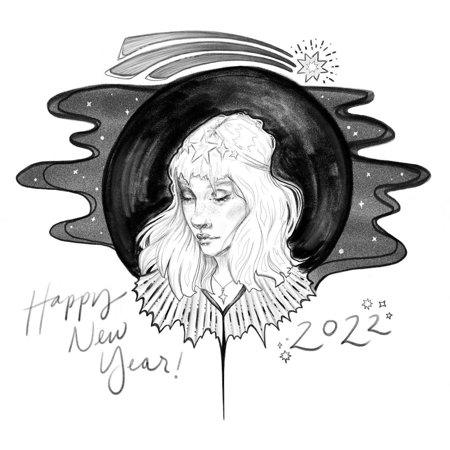 I hope your new year is off to a splendid start!💫🕯🌟 One week in, and I&rsquo;m feeling optimistic.⛅️ 
&bull;
Here&rsquo;s a sketch that I drew on new year&rsquo;s day as a way of welcoming 2022.🦋 I find myself continuing to celebrate, reflect, an