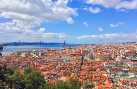 View of Lisbon from the gardens of São Jorge Castle