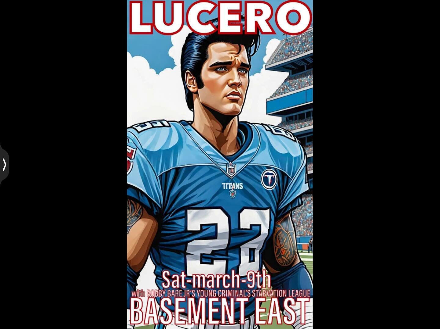 MARCH 9TH - First bobby bare jr&rsquo;s young criminals starvation league show since before covid in Nashville TN - with old friends @luceromusic - @thebasementeast  TICKETS available at Bobbybarejr.com - sorry about the dive into ai poster art but i