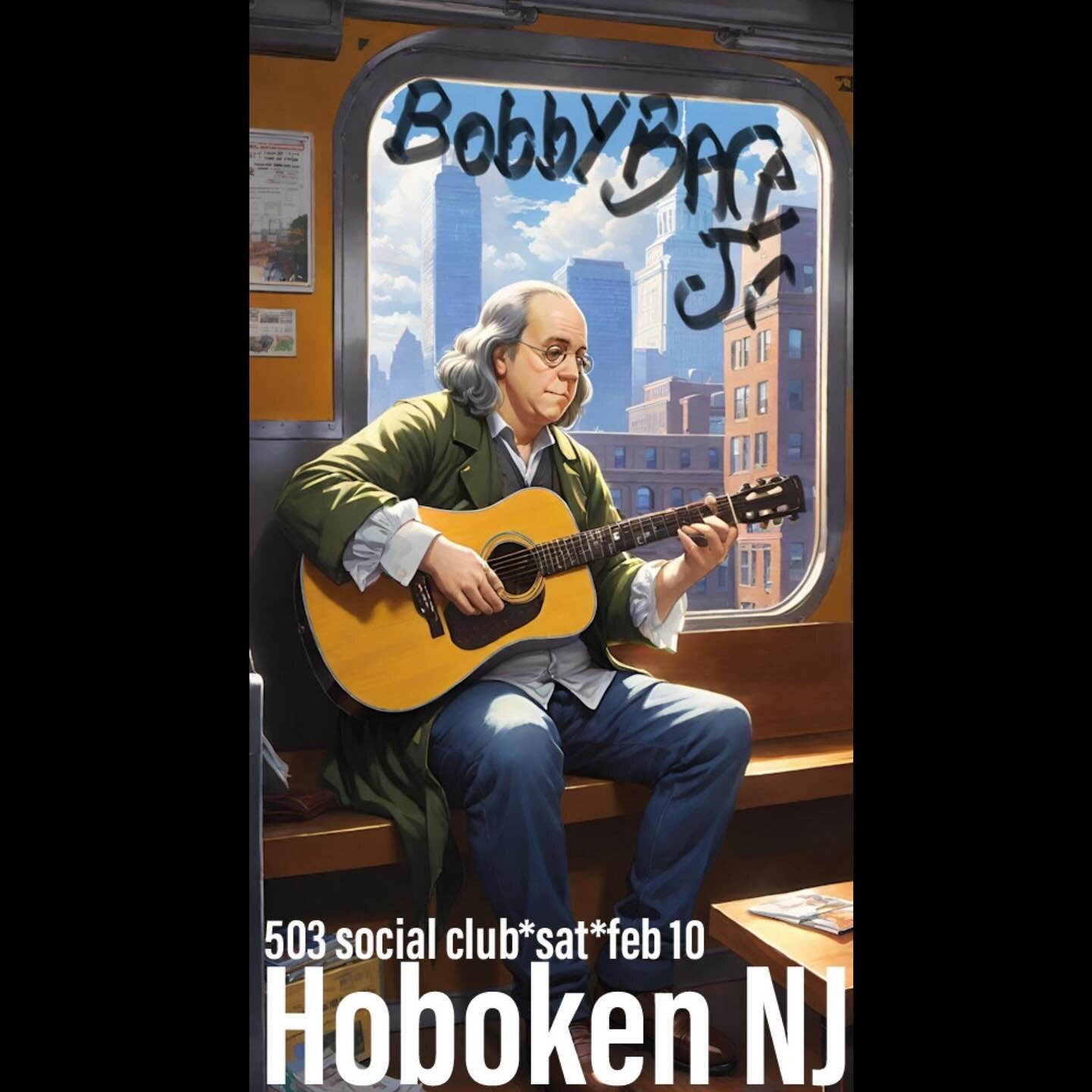 Hoboken tickets are still for sale - -  in Hoboken I am playing 503 social club - tonight - Feb 10, 7pm! Solo acoustic - Tix $20advance/ $25 door. BYOB. Purchase @guitarbar @guitarbarjerseycity or Venmo $20 to @Guitar-Bar