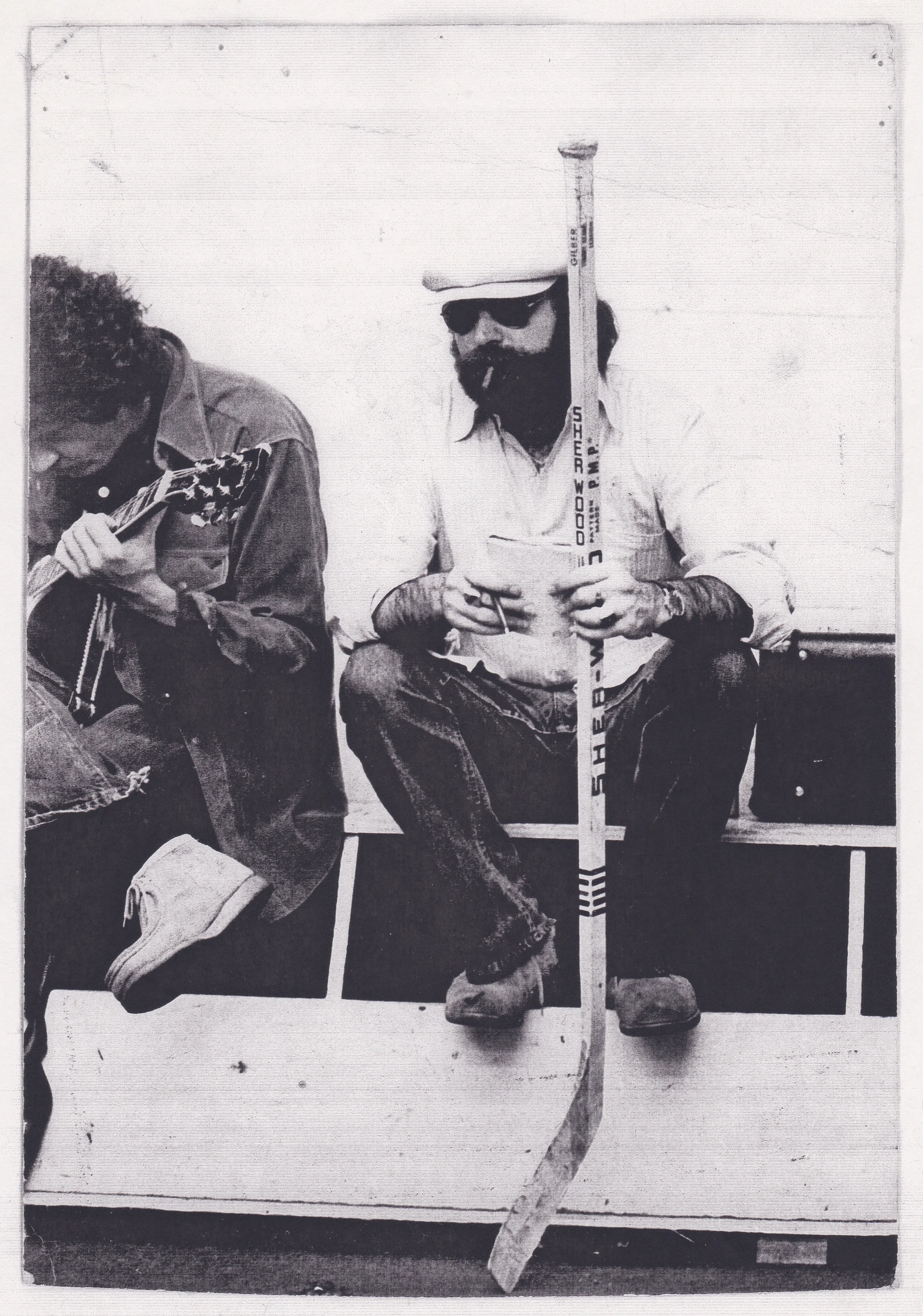 Waiting to perform at the Nassau Colliseum, 1975.
