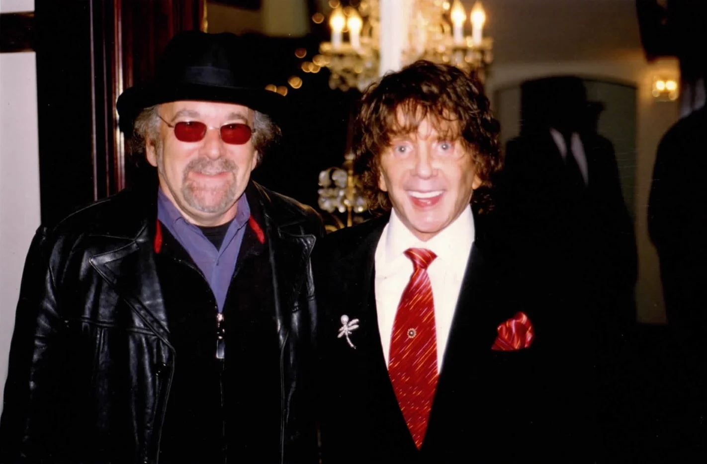 Barry Goldberg and Phil Spector at party