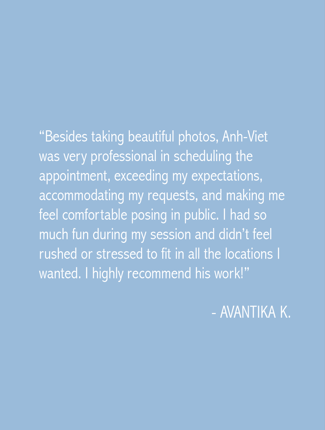 Avantika Testimonial